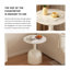 58 cm Cream White Round End Table