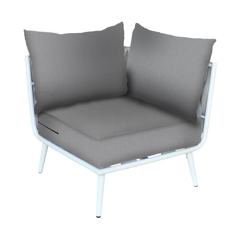 Cayman Corner Section, White, Light Gray