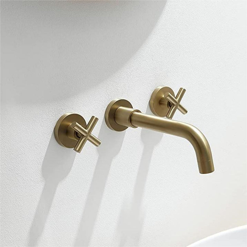 Wall Mounted Optional 2-handle Bathroom Faucet