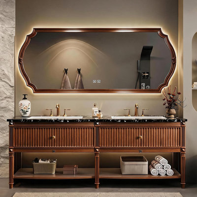 French retro floor-standing bathroom cabinet