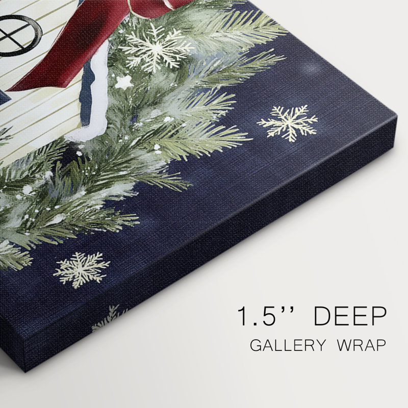Art de Noël des Fêtes de Noël III - Toile tendue avec châssis-C, H 12 po x l 18 po