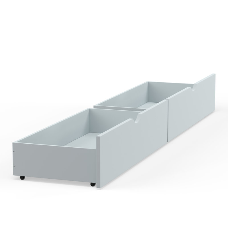 Roll Out Under Bed Storage Drawers, Light Gray