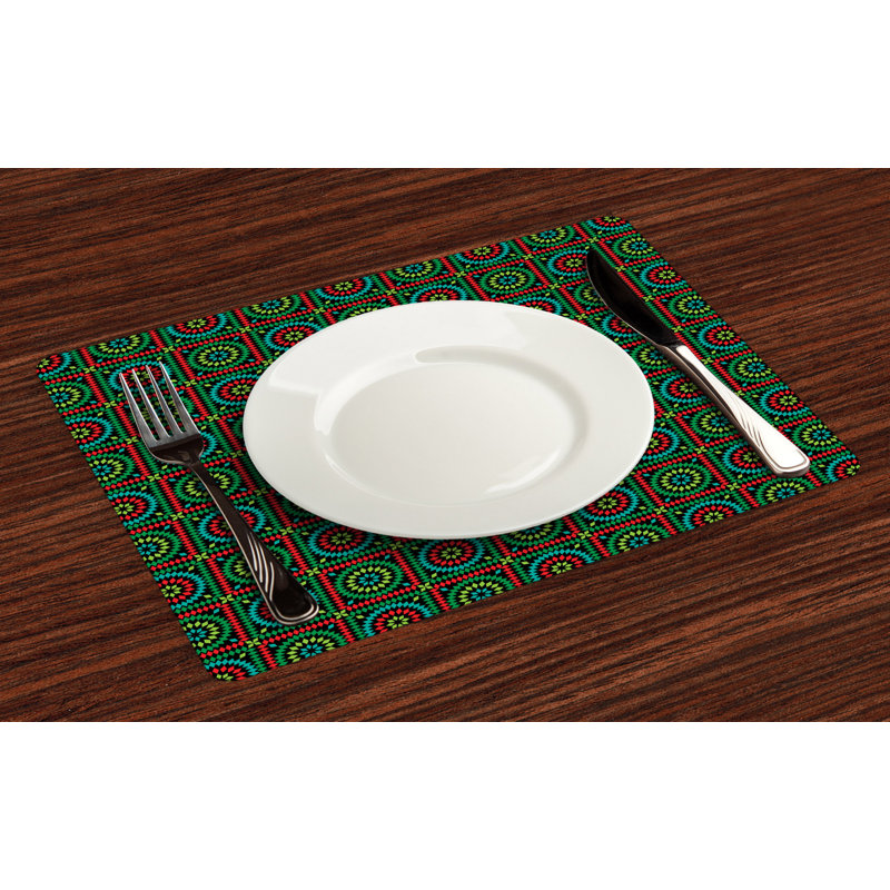 Polyester Abstract Rectangle Placemat