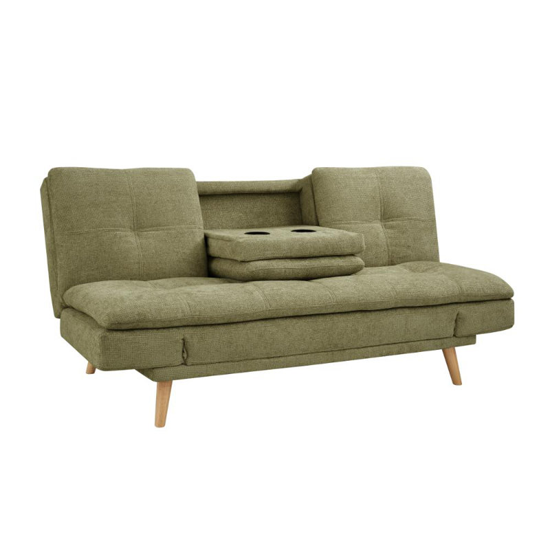 Roman 3 Seater Sofa Bed, Green