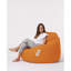 Fauteuil à billes d'extérieur, 100% polyester, imperméable, 45,3 po x 51,2 po x 15,4 po | Rembourré de mousse de polystyrène 100% perle originale | Système de fermeture à glissière cachée, de couleur orange uni, moderne et amusant pour le divertissement et la détente-2120358746