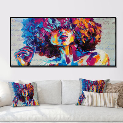 Colorful Paint Stroke Woman Portrait " Colorful Paint Stroke Woman Portrait "