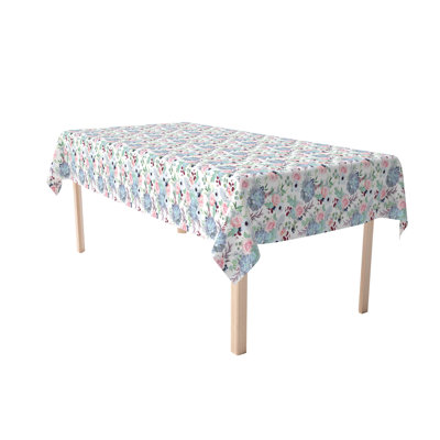 Pink Roses & Succulents Cotton Rectangles Floral