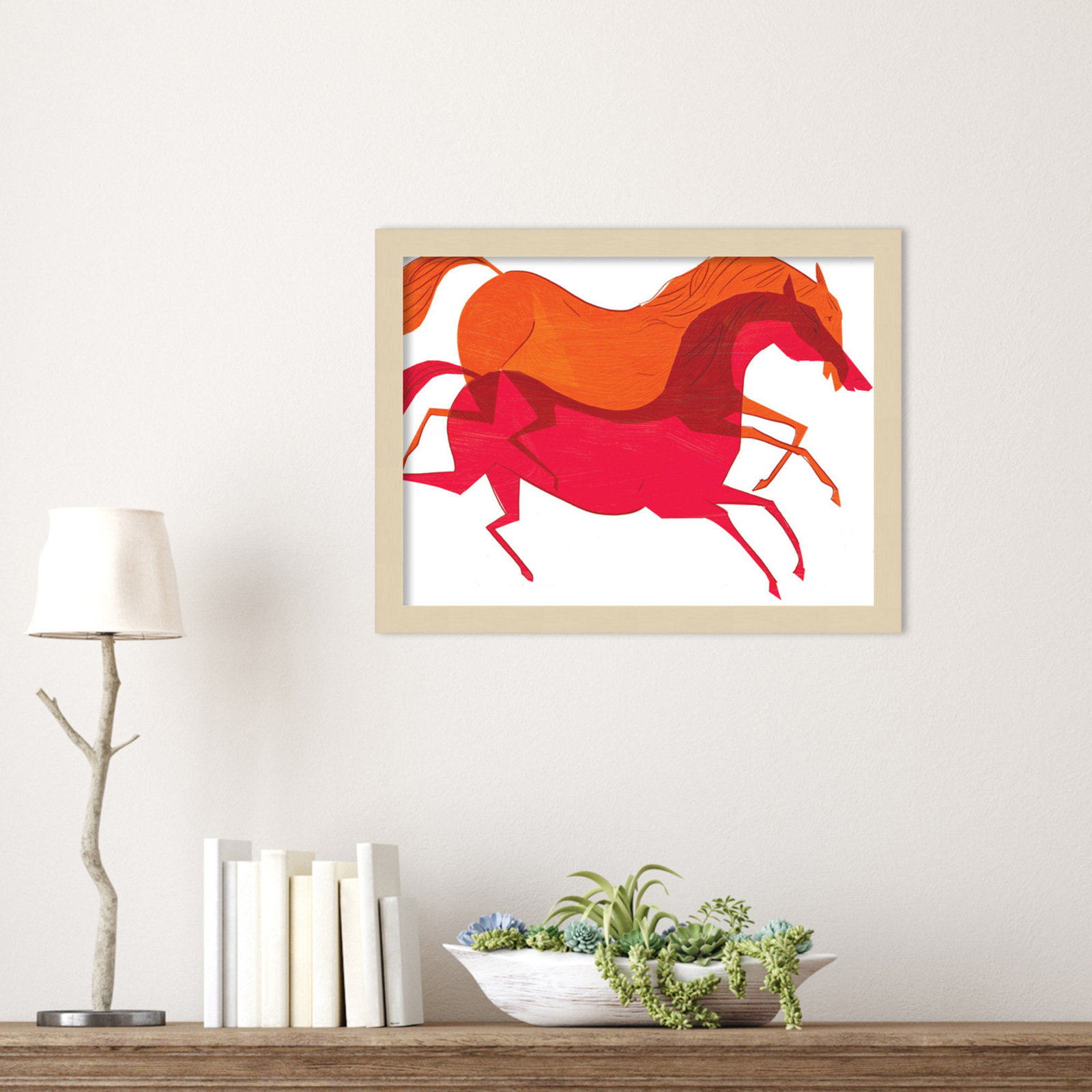 Horses Print by Richard A. Allen, Brown, 13" H x 17" W