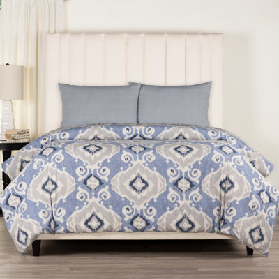 Magnolia Home Fashions Delhi Sky Duvet Cover and Shams Set