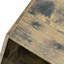 Table basse hexagonale au fini bois antique, vaste espace de rangement, conception, assemblage simple pour diverses applications, rangement spacieux, style tendance, facilité de fabrication