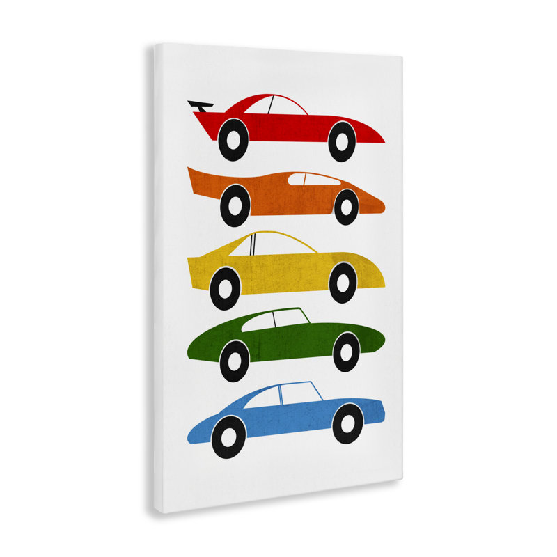 «Colorful Midcentury Cars», conception par Tom Quartermaine, H 36 po x l 24 po