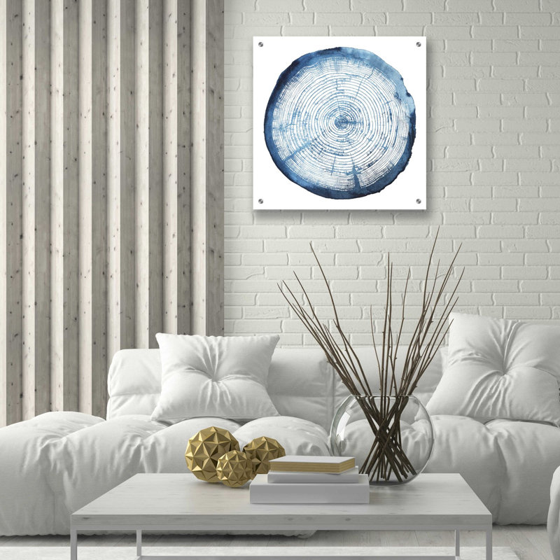 «Tree Ring Overlay I» par Grace Popp, art mural en verre acrylique, H 24 po x l 24 po x P 0,2 po