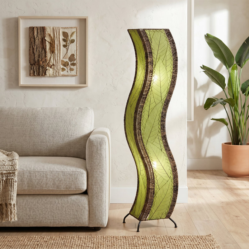 Lampe sur pied colonne Gertie, Vert, 48"