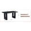 64.5 x 35.4 Inch Stylish Black Wood Colour Textured Dining Table