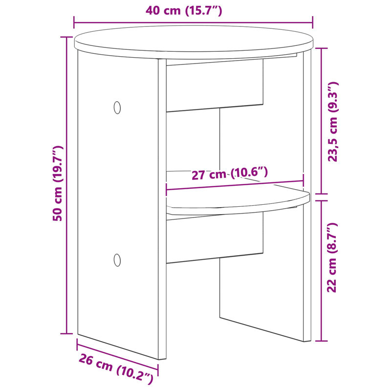End Table, Artisan Oak, 1