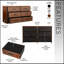 Commode 6 tiroirs avec grands tiroirs en tissu