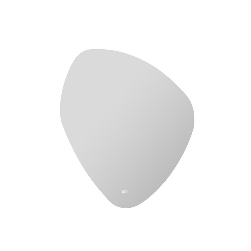 Wall Mounted Back Light Bathroom Frameless Drop Shape LED Mirror With Anti- Fog And Memory Function