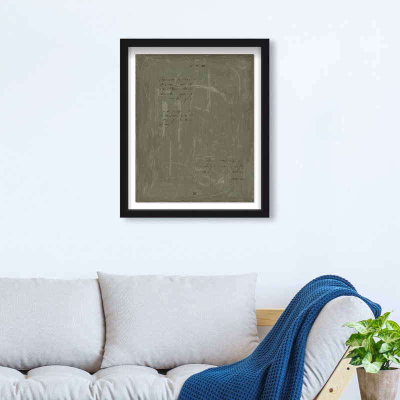 A note II Shadowbox Abstract Print by Oliver Gal, Black Frame, 16 x 20, 17.5"H x 21.5"W, Black Shadowbox