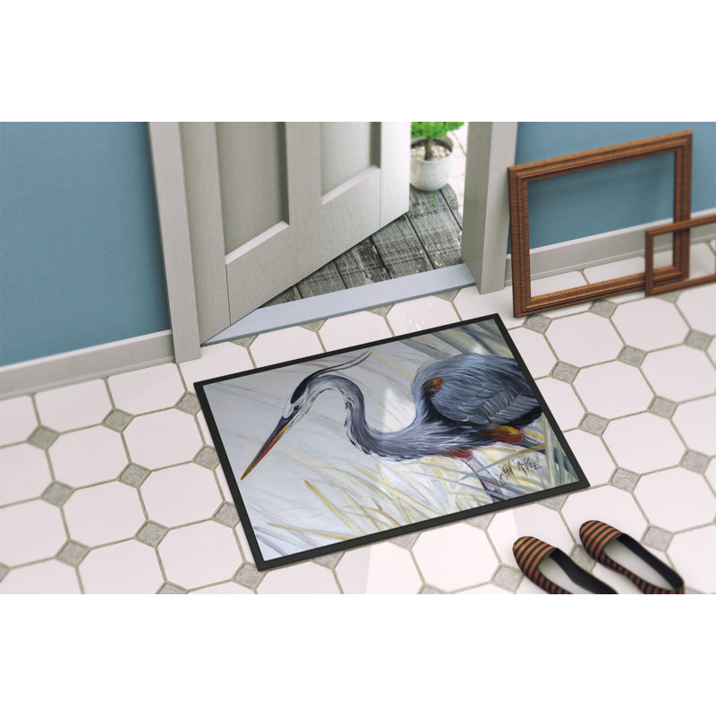 Tapis d'intérieur antidérapant Ellice Heron, Rectangle 1 pi 6 po x 2 pi 3 po