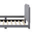 Upholstered Daybed With Classic Stripe Shaped Headboard-395891853