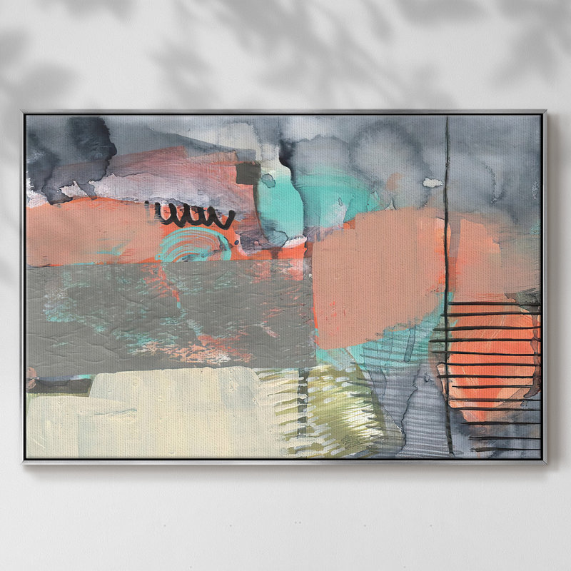 Over, Under And Through II, reproduction d'art sur toile, H 17 po x l 25 po x P 2 po, Argent