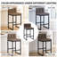 Tabouret de bar rembourré à dossier bas avec structure en métal épaissie pour îlot de cuisine-92115245-92115247-91899105