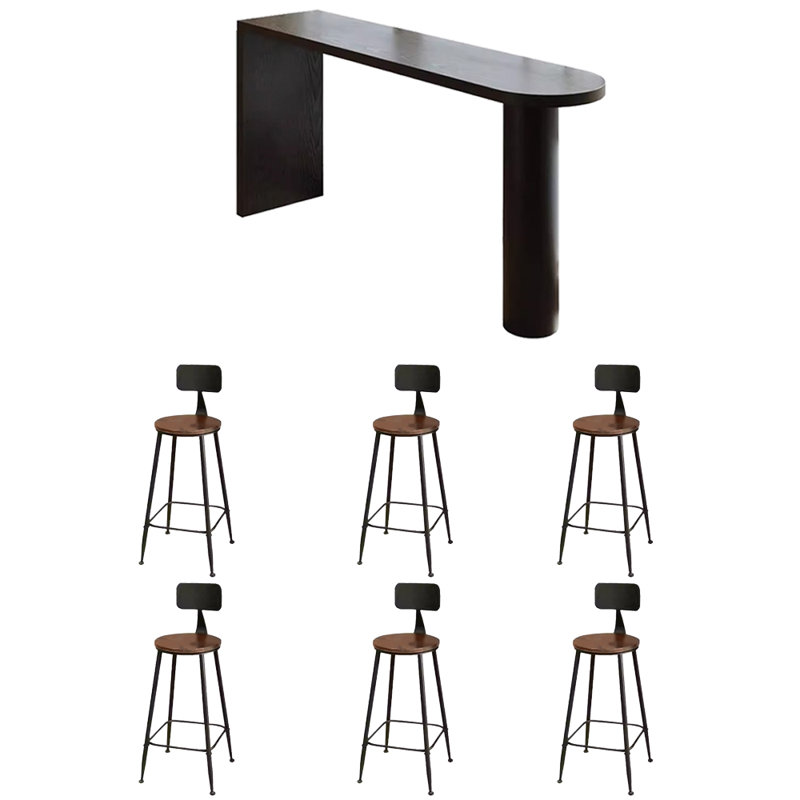 Small high bar table and chair, 41.3"H x 78.7"L x 17.7"W