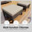 14 Pieces Patio Furniture Set, Wicker Rattan Outdoor Conversation Sets With 4 Ottomans (Beige Cushions)-2016393602