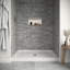 Base de douche rectangulaire en acrylique l 48 po x P 36 po, bonde en ABS incluse