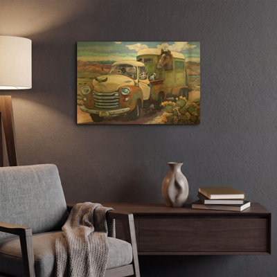 « Allez, les p'tits chiens ! » par CR Townsend, décoration murale en métal doré, 61 cm x 41 cm