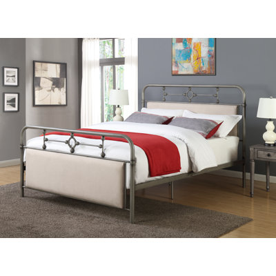 Goldene Upholstered Metal Open-Frame Bed