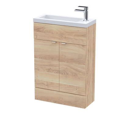 603mm Single Bathroom Vanity with Drop In Poly Marble Basin