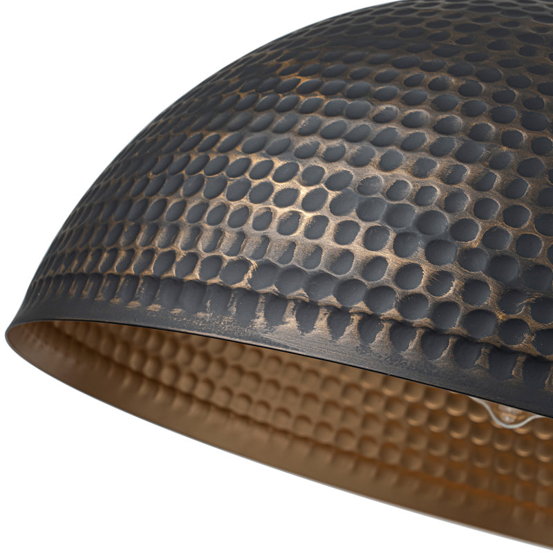 1 - Light Dome Pendant, 8.27" H x 15.75" W x 15.75" D