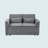 Convertible Loveseat Sleeper Sofa Couch with Adjustable Backrest, 2 Seater Sofa With Pull-Out Bed with 2 Lumbar Pillows-895729284