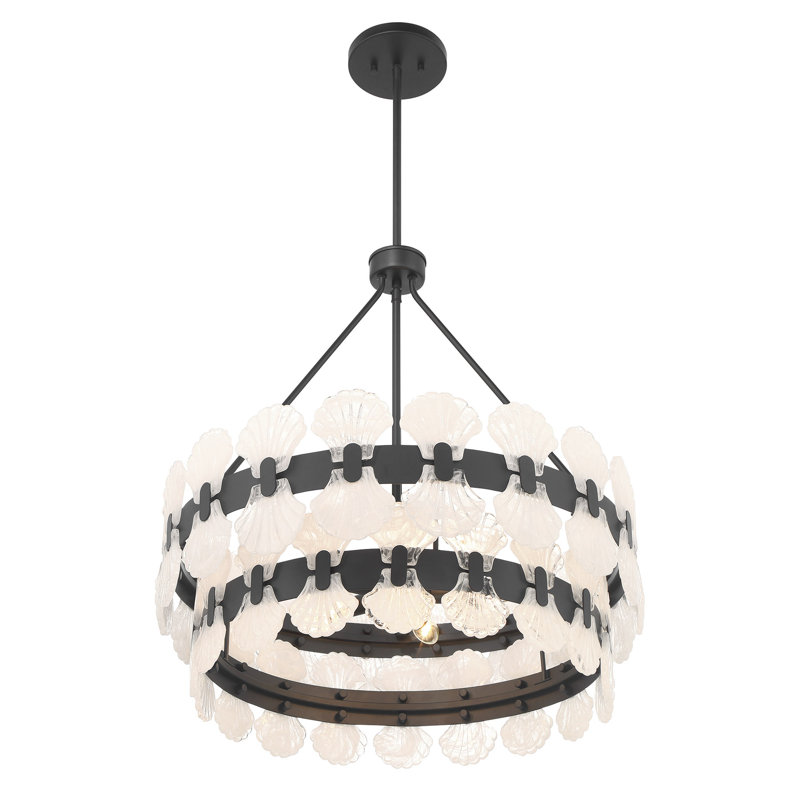 Lustre 5 lumières Bancroft en noir mat, Noir