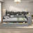 Wooden Multi-Functional Daybed With Storage Shelves, 2 Drawers And Study Desk-658383074