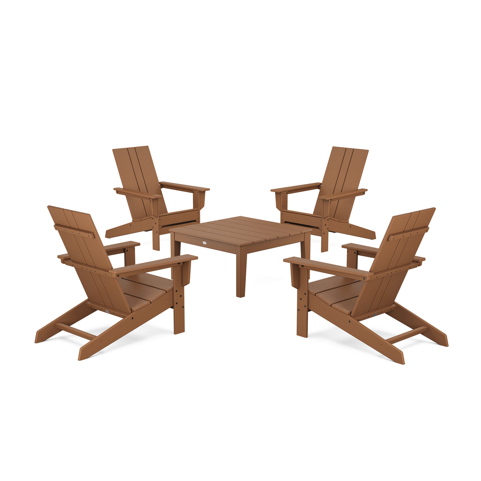 5 Piece Multiple Chairs Seating Group, Teak