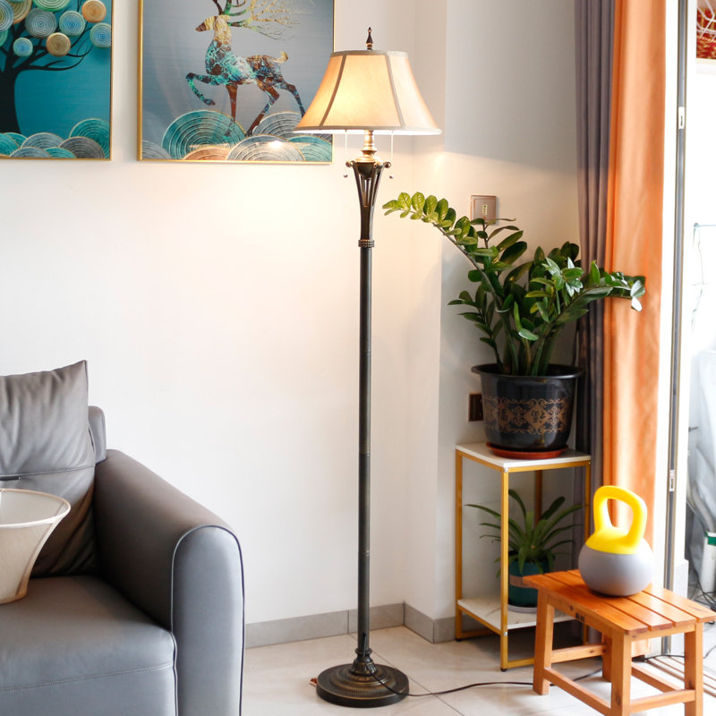 Dheera 70'' Traditional Floor Lamp, Warm