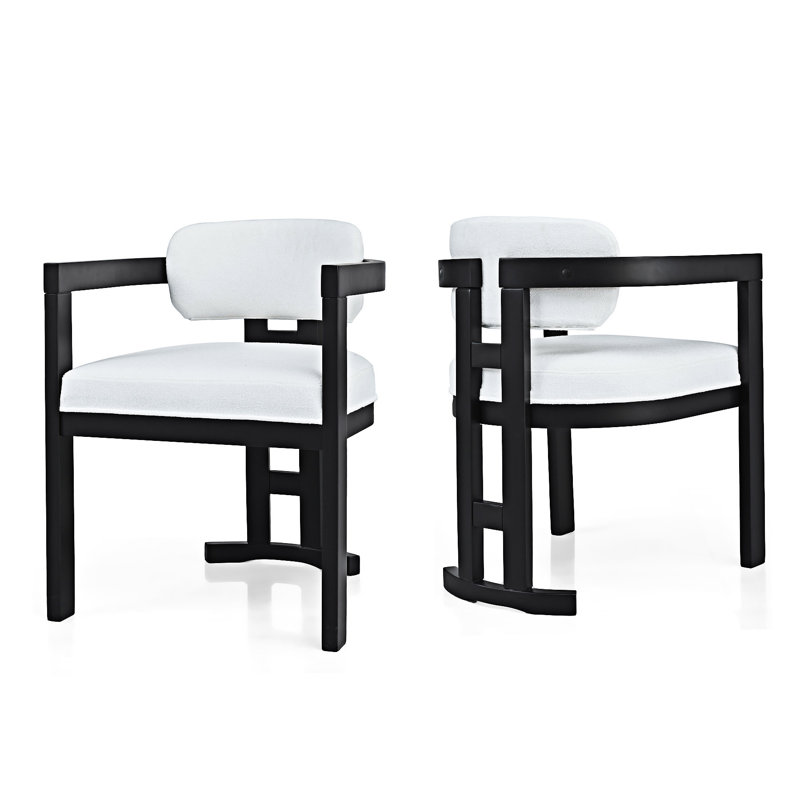 Chaise rembourrée avec accoudoirs (ensemble de 2)