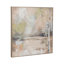 Toile d'art mural encadrée paysage 2 pièces avec motif abstrait pour la maison, le bureau, la chambre à coucher, le salon - ivoire 40 po, brun clair, vert