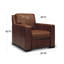 Fauteuil inclinable manuel en cuir véritable Akar-2028819828