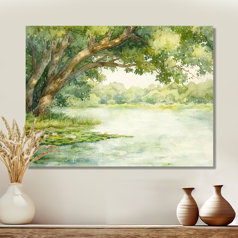Brazos River In Texas I - Paysages, impression sur métal, impression sur métal, H 30 po x l 40 po