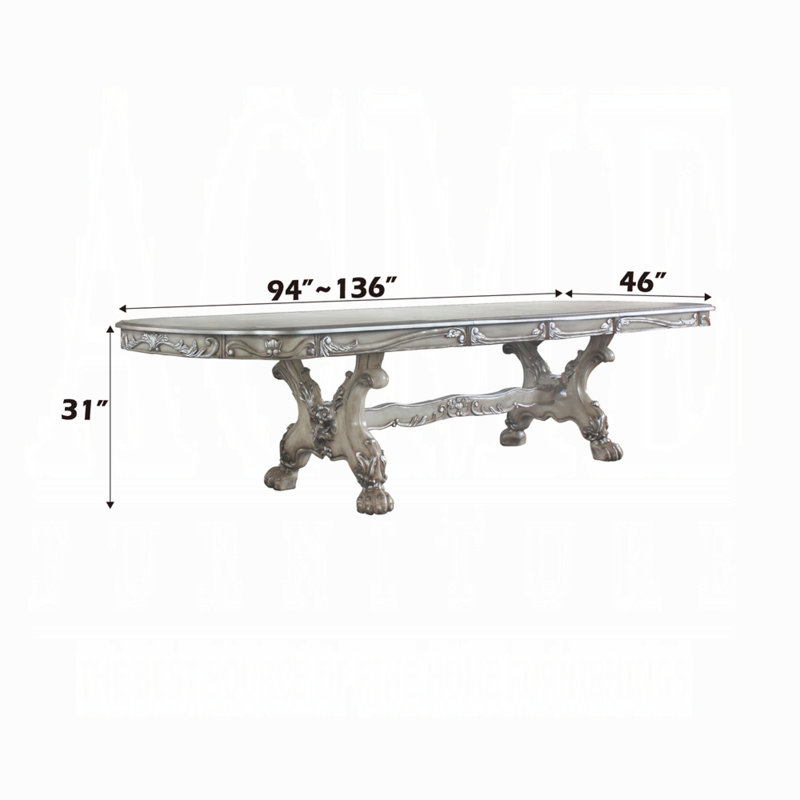 Dresden Dining Table, 31"H x 46"L x 94"W
