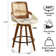 Shayleah Swivel Counter Height Bar Stools With Cane Rattan Back