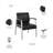 Vinyl Seat Waiting Room Chair with Metal Frame-96943319