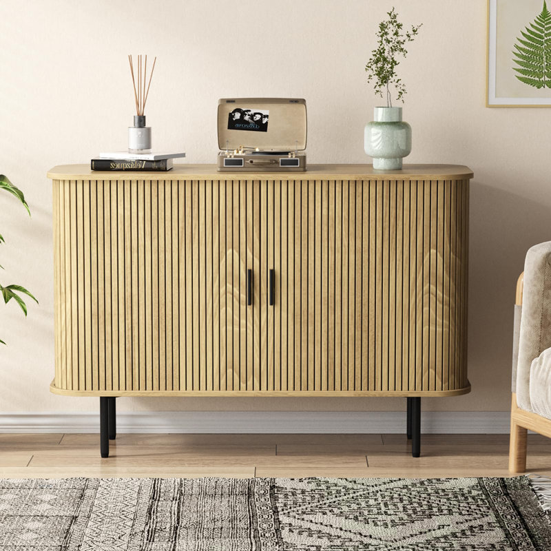 47''W x 32''H Storage Cabinet, Natural