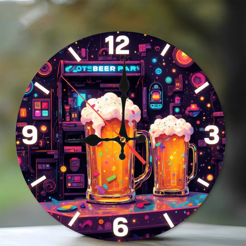 Horloge murale à bière