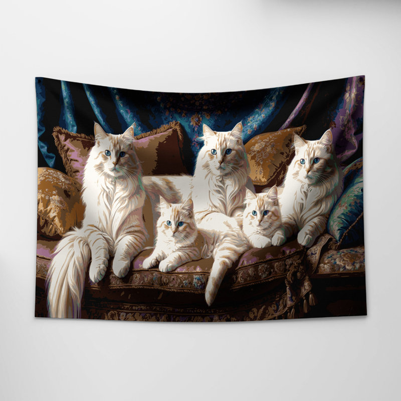 Tapisserie «Cats Birman», 88 po x 104 po