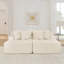 Fauteuil paresseux à deux places, canapé compressé sans assemblage, fabriqué en tissu de velours, fauteuil moderne moelleux, utilisé pour les salons et les chambres à coucher-1260212367