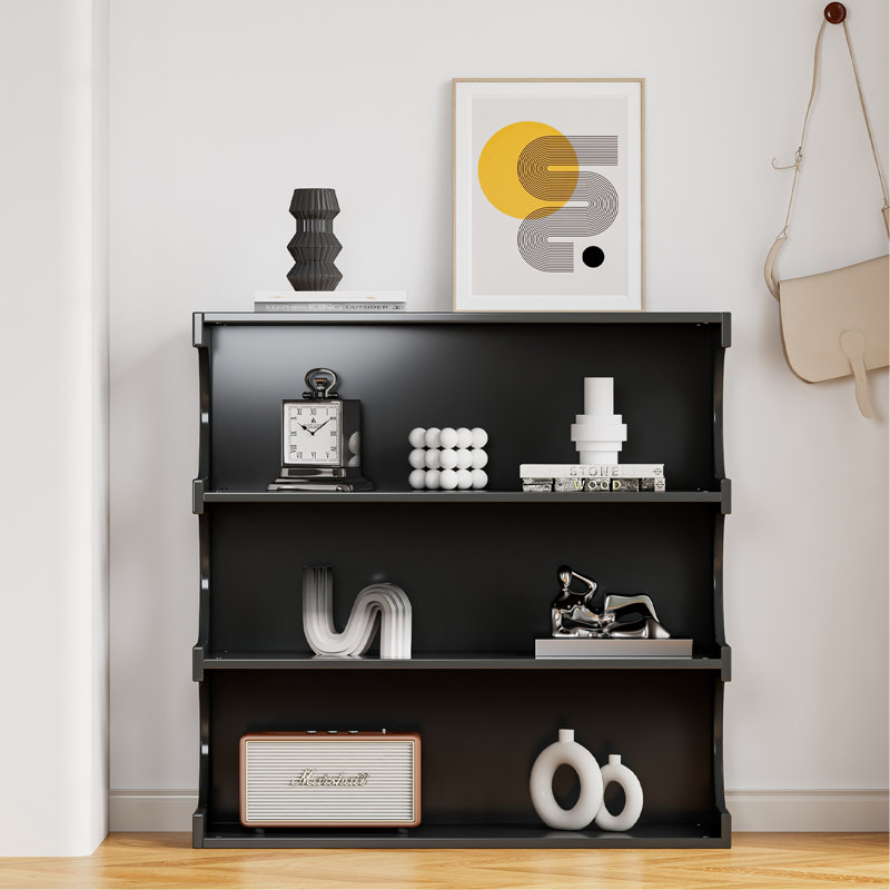 Étagère à livres et table basse multifonctionnelle à 4 niveaux pour le vestibule d'étude de salle à manger de salon, bibliothèque de plancher Creative Furniture, étagères de rangement minimalistes